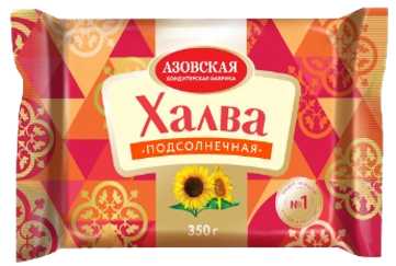 Халва фасованная 350г «Азовская» подсолнечная 350г*16шт