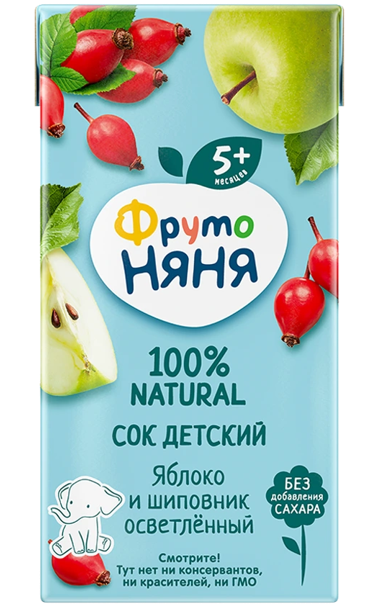 B05. Baby food ~ Сок из яблок и шиповника 200мл*18шт