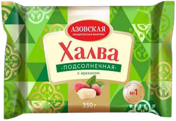 Халва фасованная 350г «Азовская» Халва подсолнечная с арахисом 350г*16шт