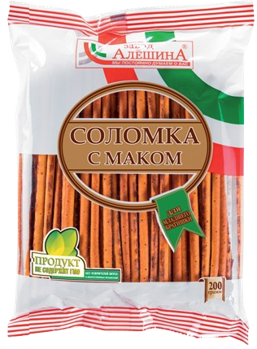 A01. Dry sticks ~ Соломка с маком Для младшего братишки 200г*14шт