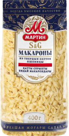 Pasta ~ «Мартин» Макаронные изделия Ракушка 400гр*20шт