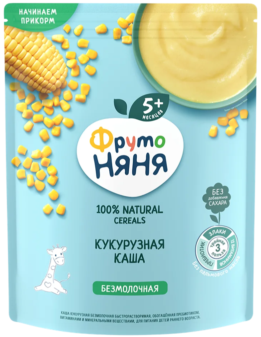 B04. Baby food ~ Каша сухая безмолочная кукурузная 180г*6шт