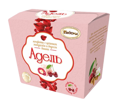 A17. Candy box ~ Конфеты Адель с цельным миндалем со вкусом вишни 150гр*6шт