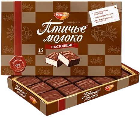 A16. Candy box ~ Конфеты суфле сливочно-ванильное Птичье молоко 200гр*16шт