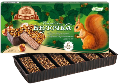 6. Wafer Cake ~ Вафельный торт Бабаевская Белочка 220гр*6шт
