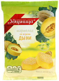 «Ударница» Мармелад со вкусом дыни 325г*12шт