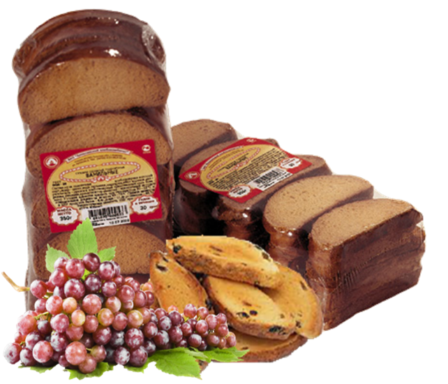 A03. Crackers ~ Сухари  Киевские с изюмом 350г*18шт