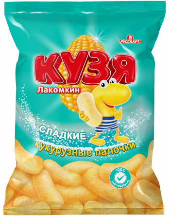 A07. Corn sticks ~ Кузя Лакомкин с сахарной пудрой 100гр*15шт.