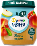«ФрутоНяня» пюре из яблок и персиков, 100г*12шт