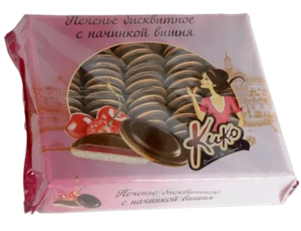 «Кико» Печенье бисквитное вишня в шоколаде 1,2 кг.