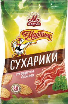 8.5 Snacks ~ Сухарики Бекон 60гр*24шт