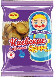 A02. Crackers ~ Сухари «БКК» Киевские с изюмом  300г*10шт