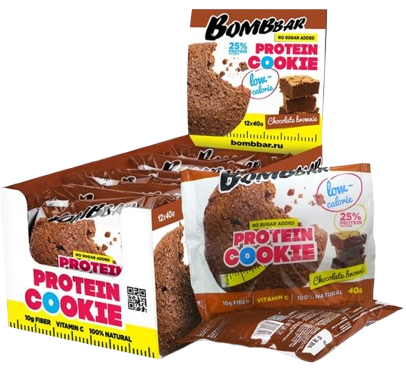 B20. Healthy Food ~ Печенье протеиновое Брауни двойной шоколад 45гр*20шт