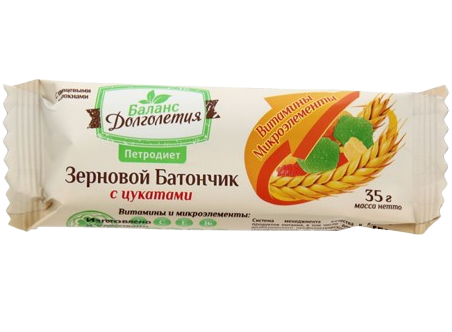 B12. Sugar Free ~ Батончик Зерновой с цукатами 35гр*25шт