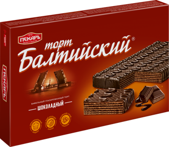 6.1 Wafer Cake ~ Вафельный торт Балтийский шоколадный 320гр*12шт