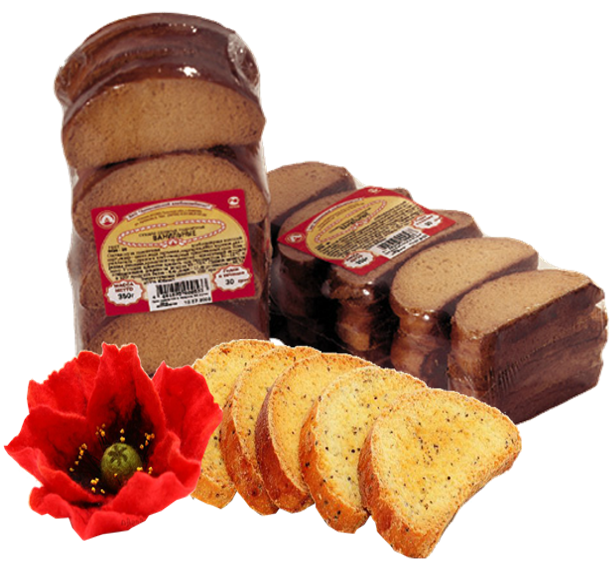 A03. Crackers ~ Сухари  с маком Украинские 350г*18шт