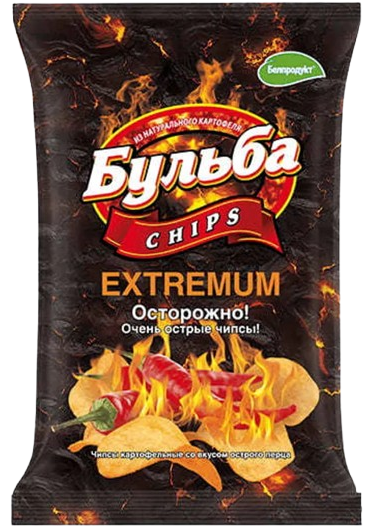 7.1 Chips ~ Картофельные чипсы «Бульба» Экстрим острые 75гр*25шт