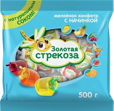 «КДВ» Конфеты желейные Золотая стрекоза 500гр*12шт