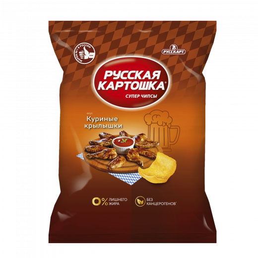 (396)«Русская картошка» со вкусом куриных крылышек 140г*9шт