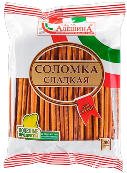 Crackers&Dry sticks ~ Соломка «Алешина» (bag) сладкая Для дочки 200г*14шт