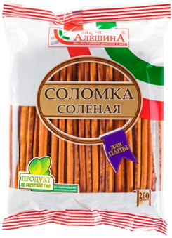 Crackers&Dry sticks ~ Соломка «Алешина» (bag) соленая Для папы  200г*14шт
