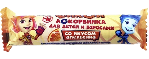 A09. Аскорбинка «Фикси» со вкусом Апельсина 30гр*20шт