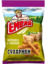 8.4 Snacks ~ Сухарики Емеля Холодец с хреном 90гр*22шт