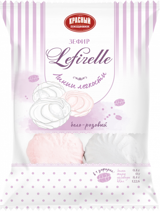 1.3 Marshmallows ~ Зефир ТМ "LEFIRELLE" бело-розовый 230гр*15шт