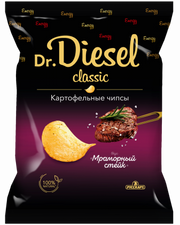 7.3 Chips ~ Картофельные чипсы «Dr.Diesel» со вкусом мраморный стейк  120г*10шт