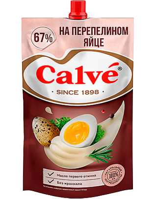 020«Calve» Майонез на перепелином яйце 700г*15шт