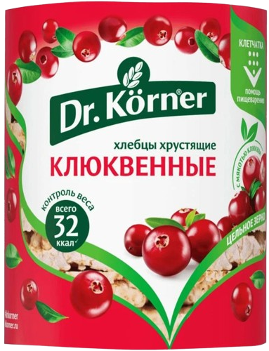 9. Crackers ~ Dr. Körner Хлебцы Клюквенные 100гр*20шт