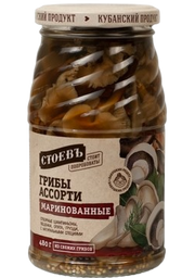 H00. Mushrooms ~ Грибы маринованные Ассорти 480гр*8шт