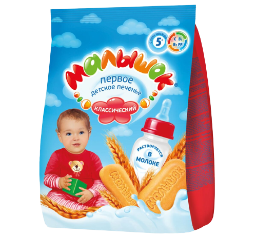 Печенье Малышок Классическое *Славянка* 150г*16шт.