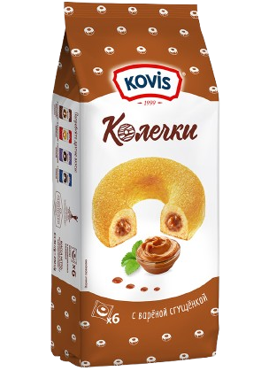 3.0 Сдобные «Колечки» с кремом варёная сгущёнка 240гр*6шт