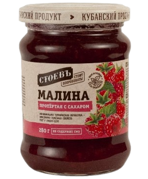 G00. Jam ~ Малина протертая с сахаром 280гр*12шт