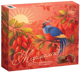 Marmalades ~ Мармелады «Нева» New желейный со вкусом барбариса глазированный 180гр*12шт