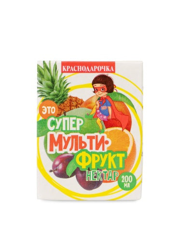 Мультифрукт нектар для детского питания «Краснодарочка», 0,2 л.27шт.