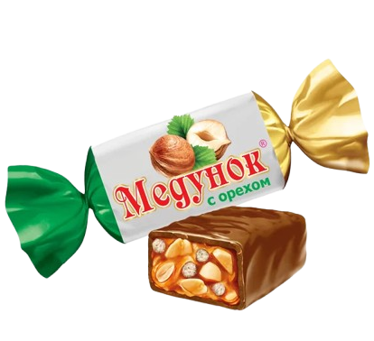 Choc Candy Kg ~ «Славянка» Конфеты Медунок с орехом 6кг/13.2LB