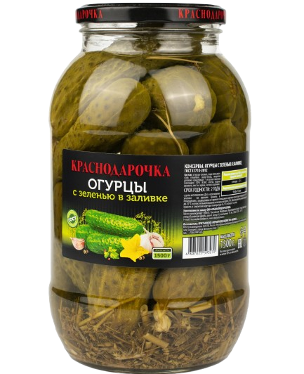 Vegetable Spreads ~ Маринованные огурцы с зеленью «Краснодарочка» 1500гр*6шт