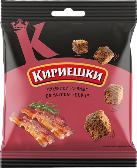 (101) Сухарики «Кириешки» ржаные со вкусом бекона 40гр*60шт.