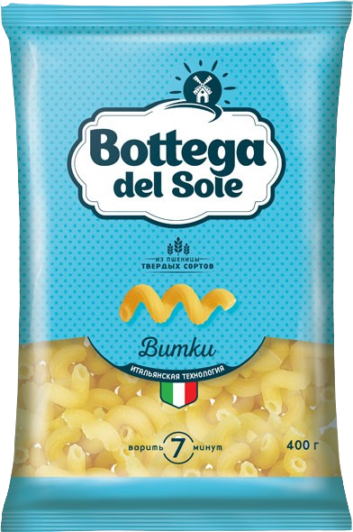 D04. Pasta ~ Макароны Bottega del Sole Витки 400гр*20шт