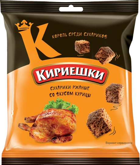 (109) Сухарики «Кириешки» ржаные со вкусом курицы 40гр*60шт.