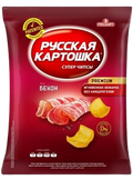 Chips ~ Картофельные чипсы (214)«Русская картошка» Чипсы Бекон 150г*9шт