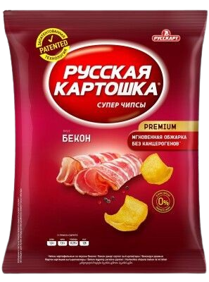 7.5 Chips ~ Картофельные чипсы со вкусом Бекона 150г*9шт