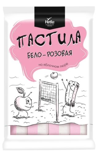 «Нева» Пастила Бело-розовая 200г*8шт
