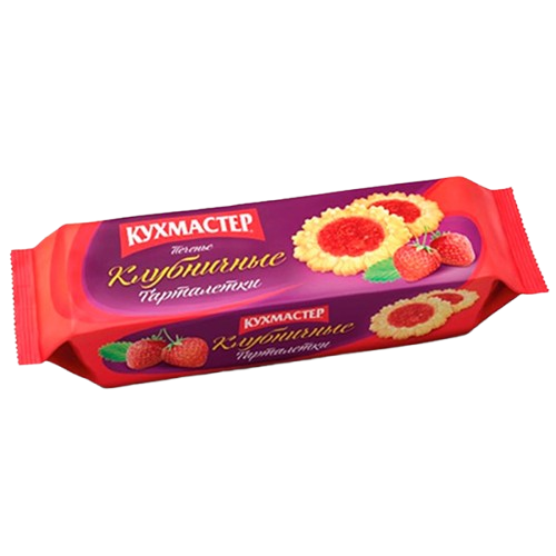 «Кухмастер» Печенье Тарталетки Клубничные 240гр*12шт