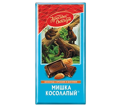 «Мишка косолапый» шоколад с миндалём и вафельной крошкой 75г*14шт