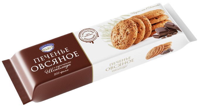 3.5 Cookies ~ Печенье Полёт Овсяное с кусочками шоколада 250гр*16шт