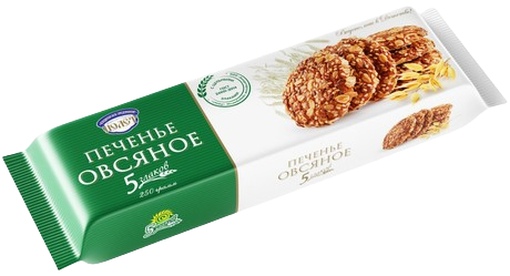 3.5 Cookies ~ Печенье Полёт Овсяное классическое 5 Злаков 250гр*16шт