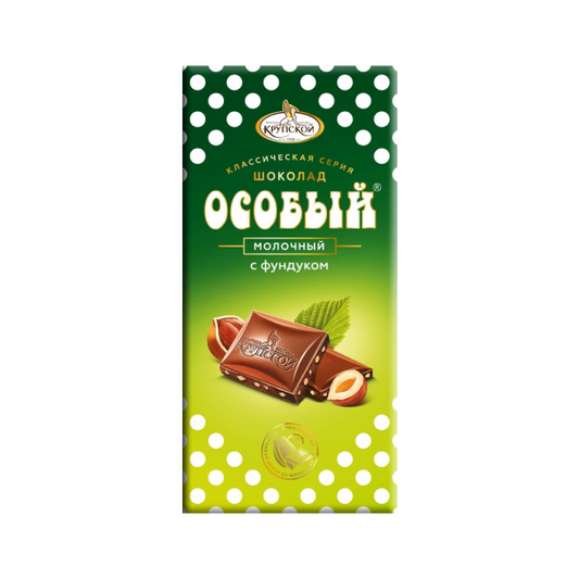 Шоколад  *Особый *Молочный с  фундуком 85гр.15шт.